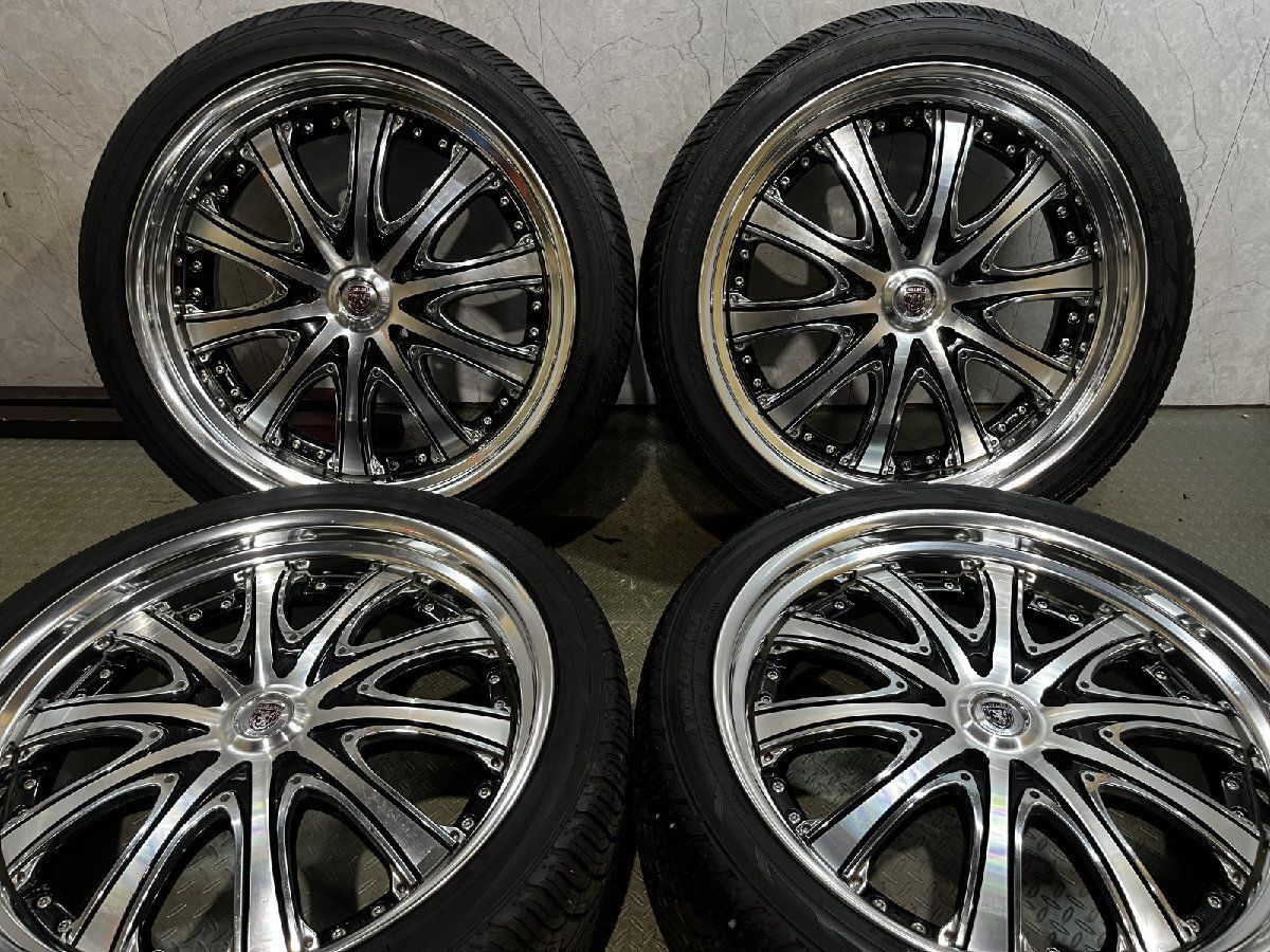 走行短め【YK PARADA 295/35R24】夏タイヤ【CRIMSON クラブリネア L747 24インチ 10J5HPCD150+40】25年製 ランクル200/LX570等　(MTE162) 129,000円