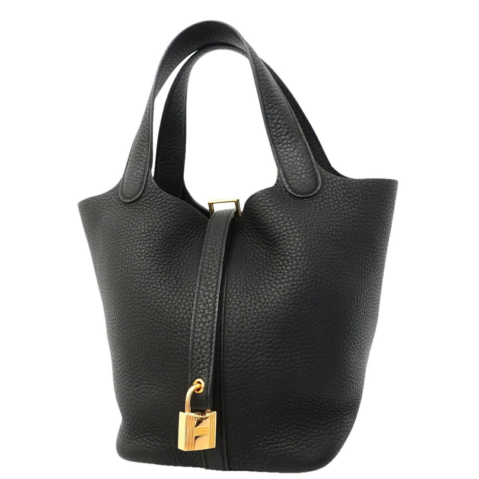 エルメス(Hermes) エルメス ハンドバッグ ピコタンロックPM トリヨンクレマンス ブラック Y刻印レディース