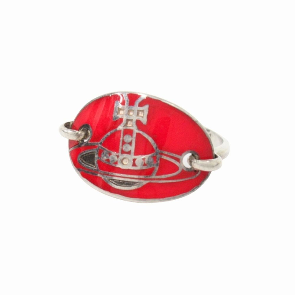 Good Vivienne Westwood Vivienne Westwood Orb Logo Ring Ring Accessory SV925 S Approx. 12 Silver/Red Mens Womens Used Clothes Used USED
