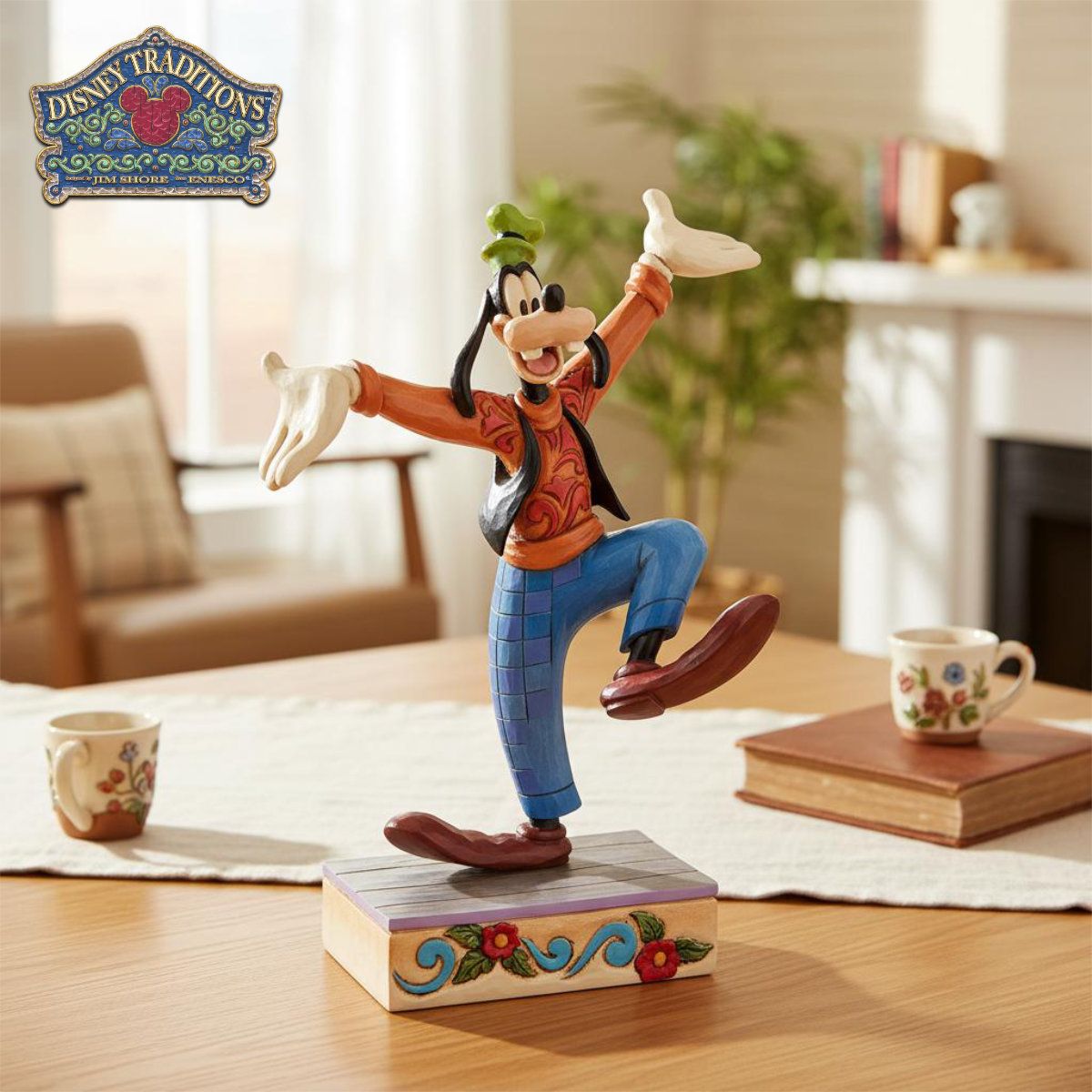 Goofy Celebration 21.7cm | Disney Traditions Jim Shore Merchandise Figure Doll Figurine Sculpture Jim Shore Official Imported