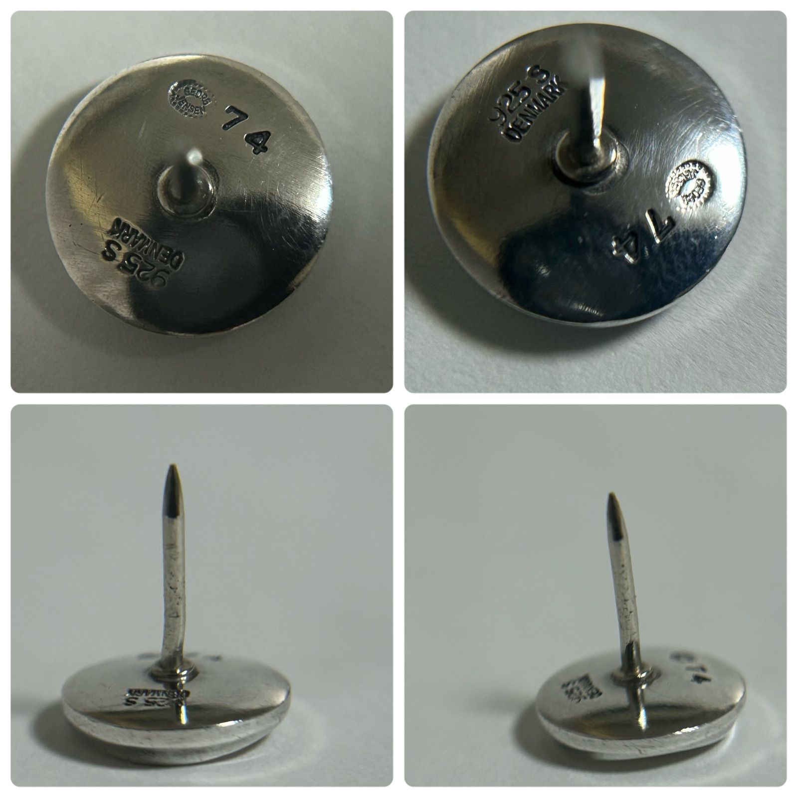 使用感有】 ジョージジェンセン 74 タイタック ピンブローチ AG925
