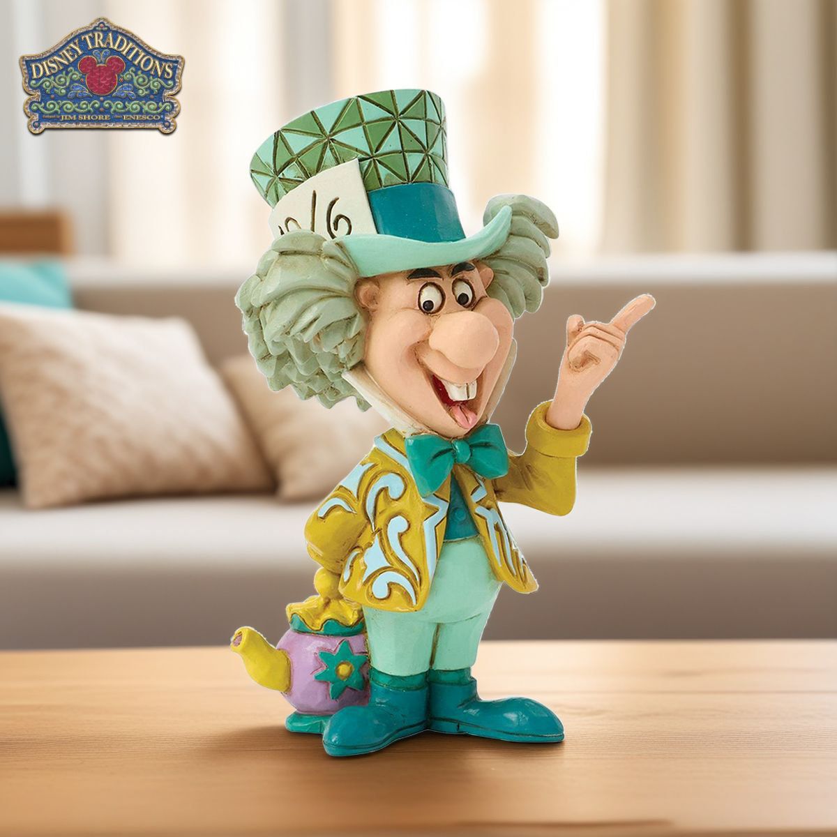 Mad Hatter Mini 8.5 cm Alice in Wonderland | Disney Traditions Jim Shore Toy Figure Doll Figurine Sculpture Jim Shore Genuine Imported