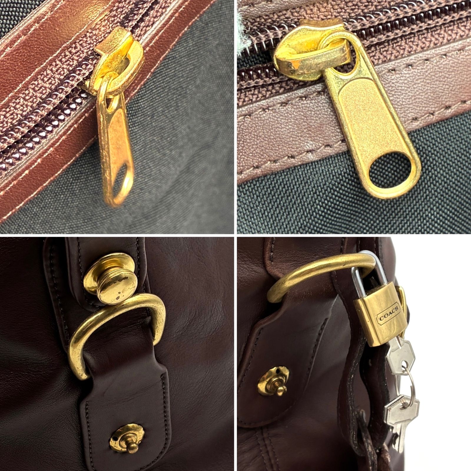 美品 コーチ COACH 2way ボストンバッグ ショルダーバッグ グラブ 
