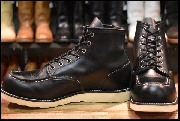 【11D 良品 16年】レッドウィング 8179 アイリッシュセッター 黒 ブラッククローム モック 編み上げ ブーツ redwing HOPESMORE【GH146】