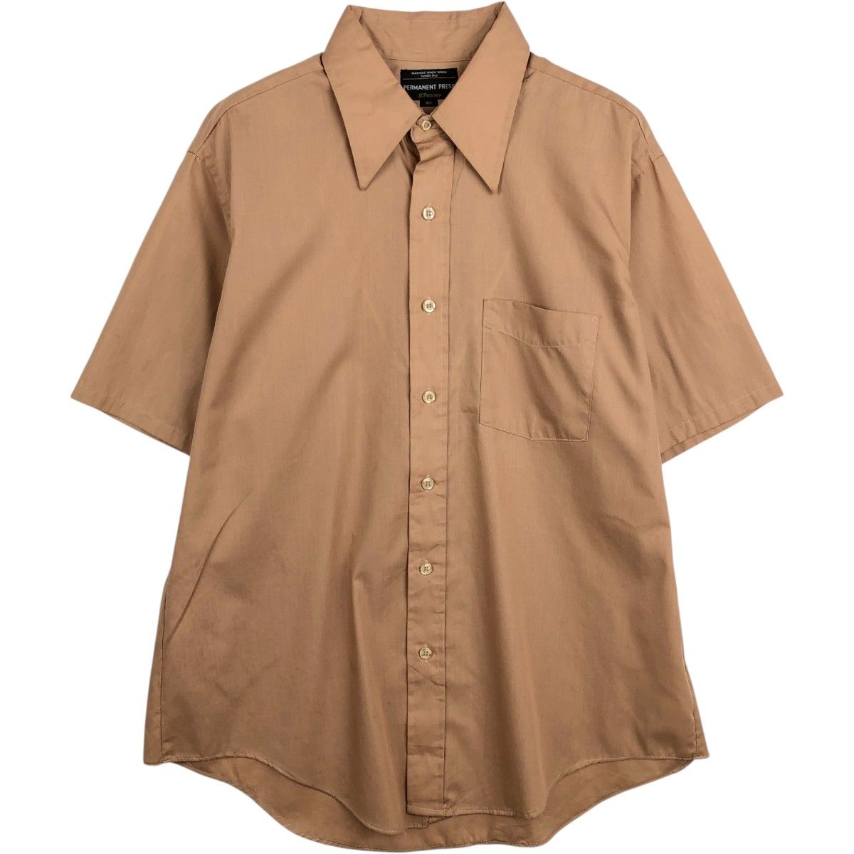 古着 70年代 ジェイシーペニー J.C.Penney 半袖 ポリコットンシャツ メンズL相当 ヴィンテージ/eaa668131