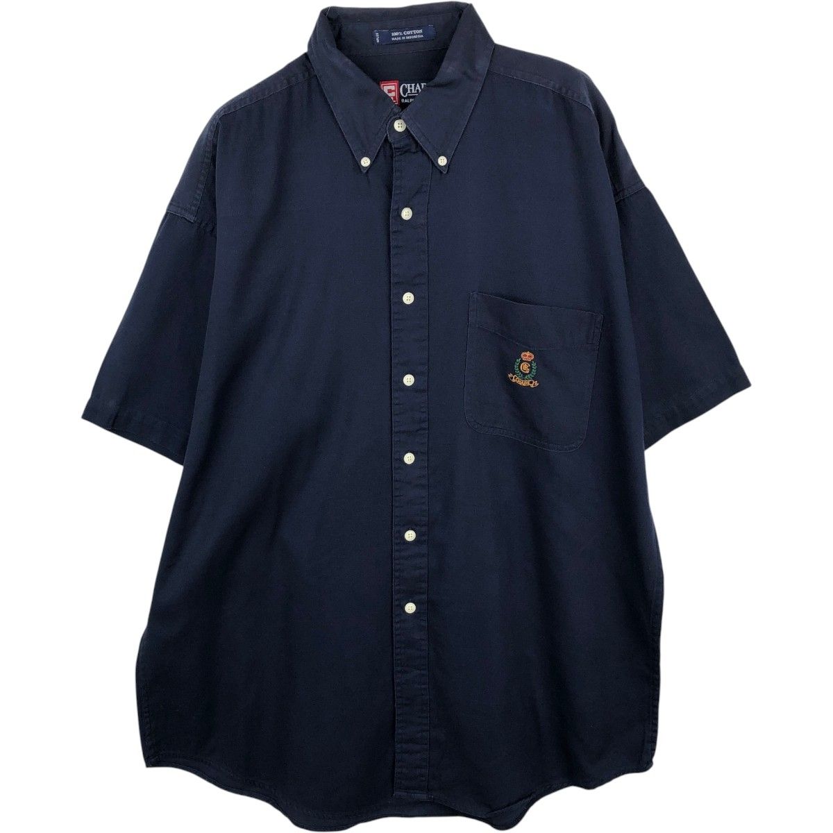 古着 ラルフローレン Ralph Lauren CHAPS チャップス 半袖 ボタンダウンシャツ メンズL相当/eaa668641