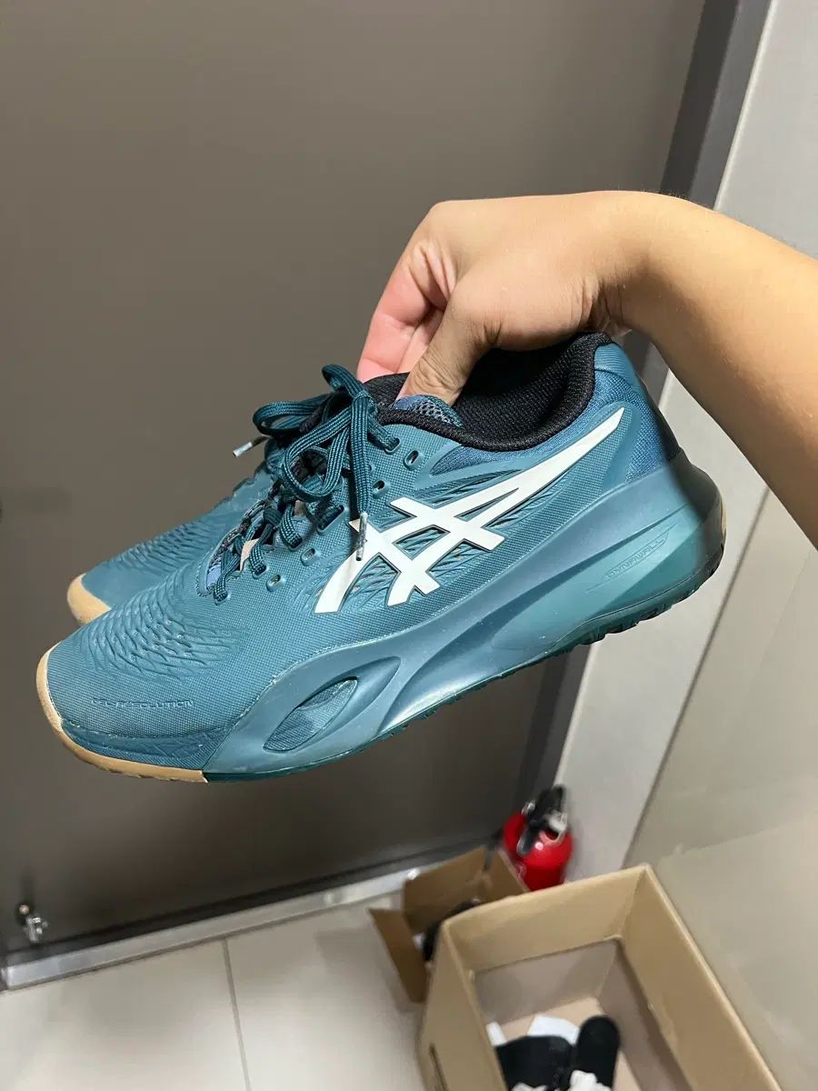 アシックス ゲルレゾリューション10 テニスシューズ 255 ワイド