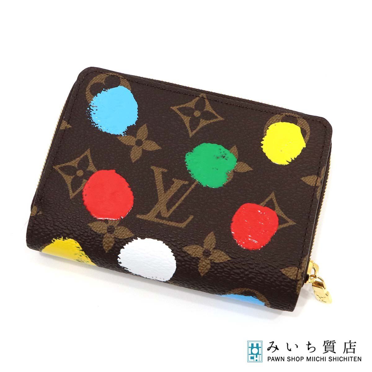 LOUIS VUITTON ルイヴィトン 草間彌生 LV×YK 二つ折り財布 M81981 ポルトフォイユ・ルー モノグラム H9540