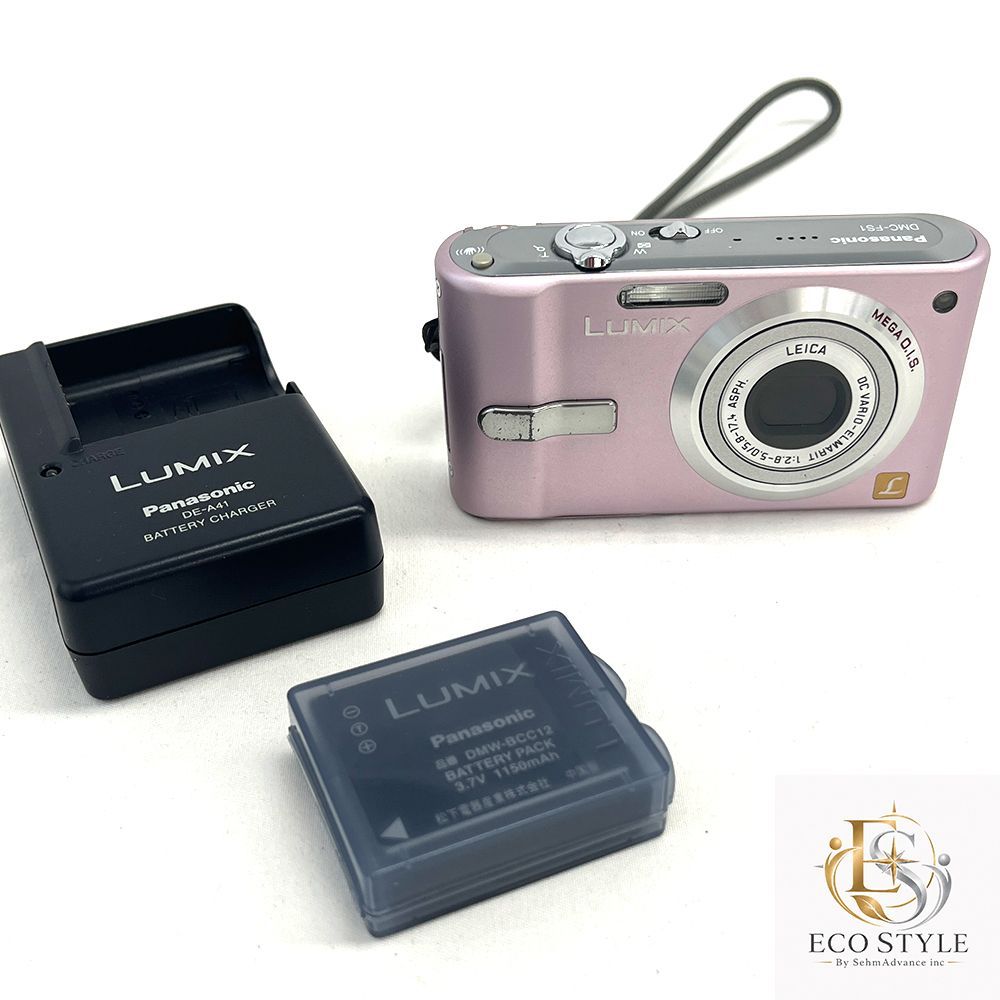 Panasonic digital camera LUMIX DMC-FS1 (pink) equipped with Leica (LEICA) lens [operation confirmed] used C