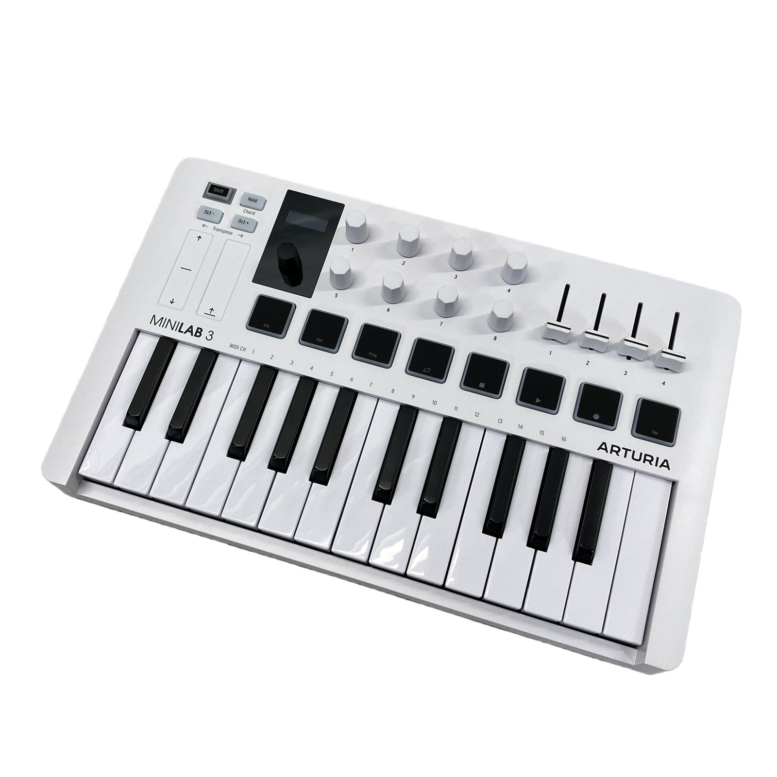 ARTURIA MINILAB 3 MIDIキーボード コントローラーホワイト DTM パッド アートリア 中古 W11567033