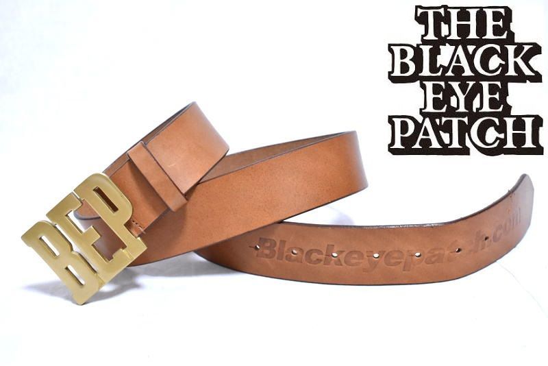【美品】Black Eye Patch LETTERS BELT ブラックアイパッチ BEP ロゴ バックル レザーベルト