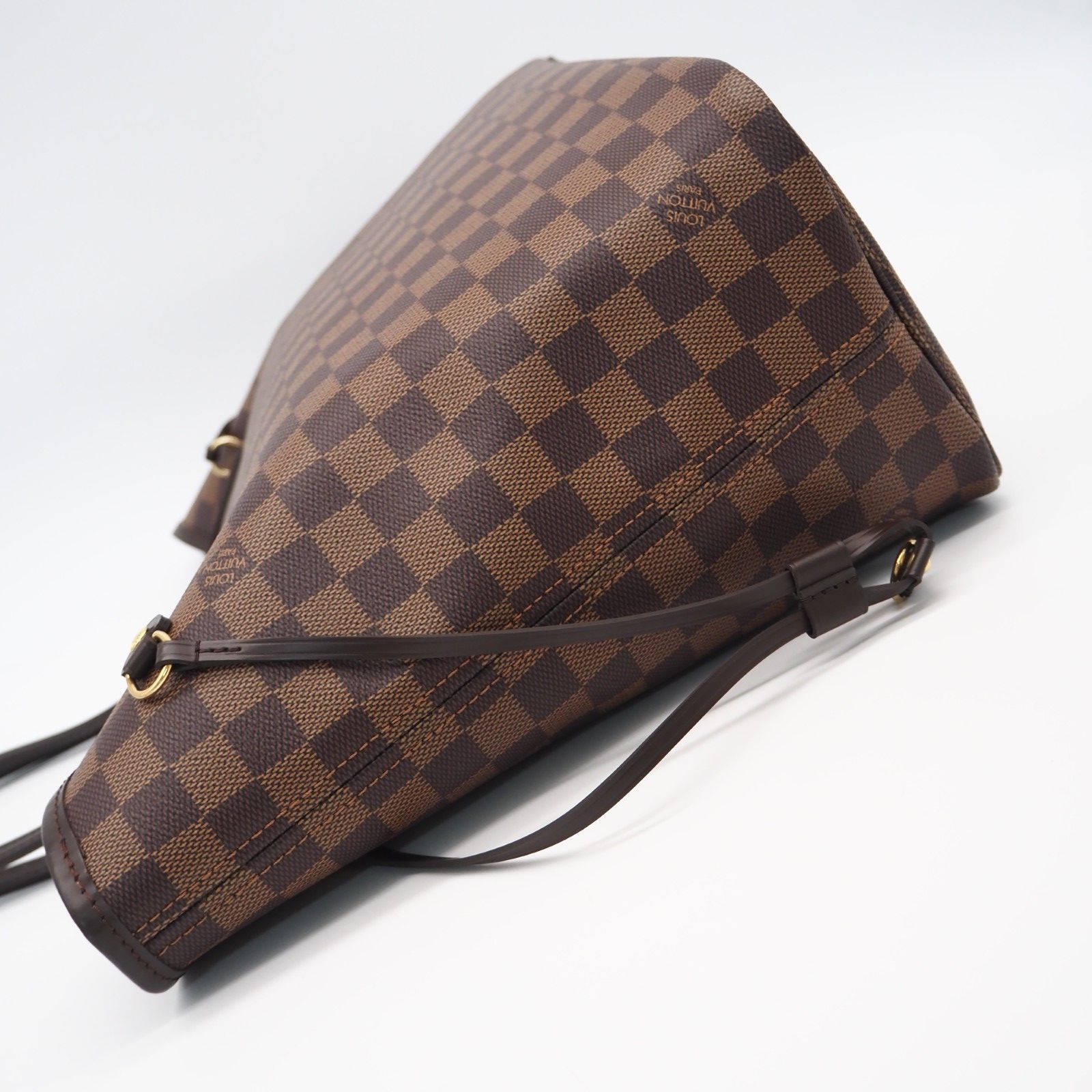 ★3日以内返品可★ 極美品 LOUIS VUITTON ルイ・ヴィトン ダミエ ネヴァーフルMM N41358 ハンドバッグ ブラウン ベージュ コーティングキャンバス レザー レディース