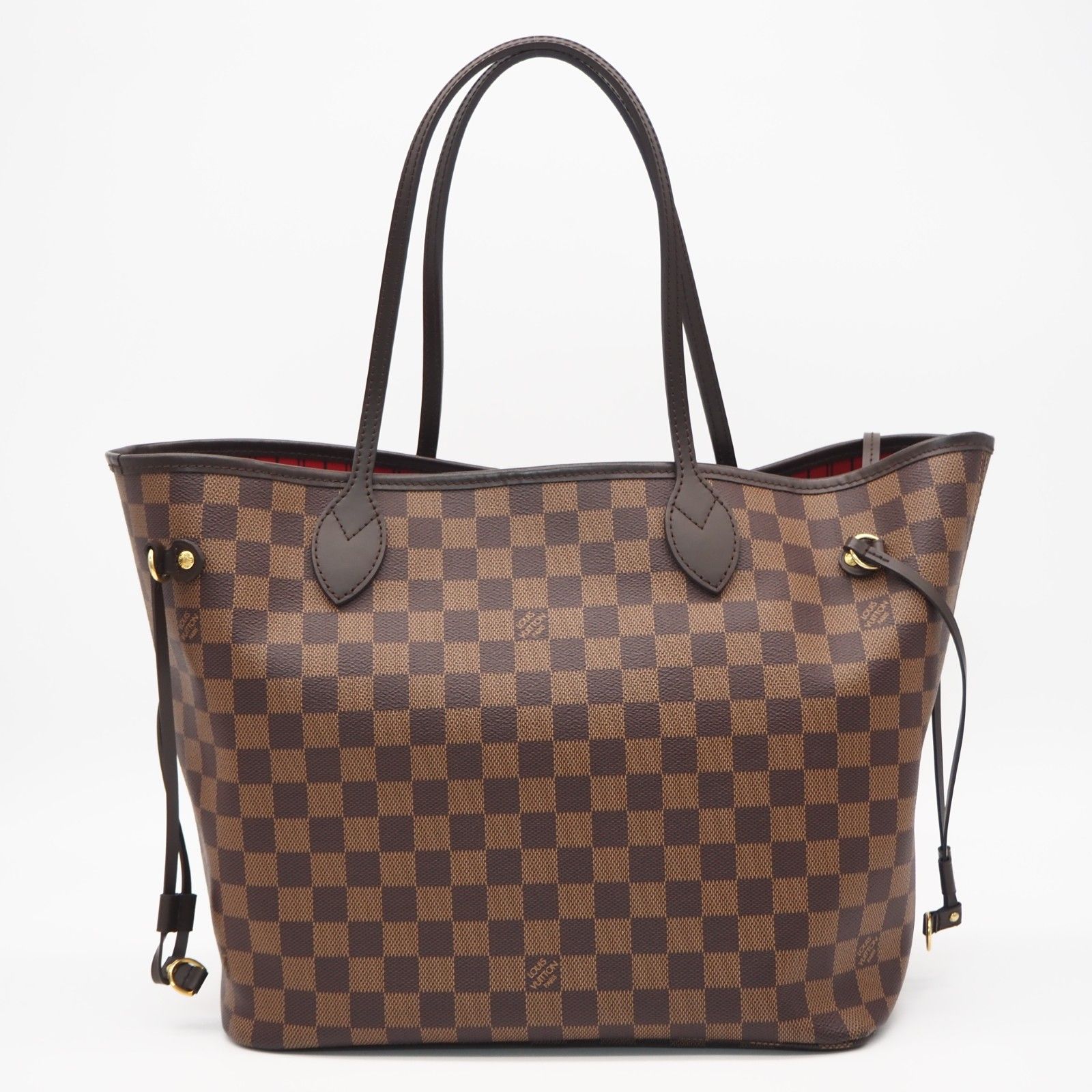 ★3日以内返品可★ 極美品 LOUIS VUITTON ルイ・ヴィトン ダミエ ネヴァーフルMM N41358 ハンドバッグ ブラウン ベージュ コーティングキャンバス レザー レディース