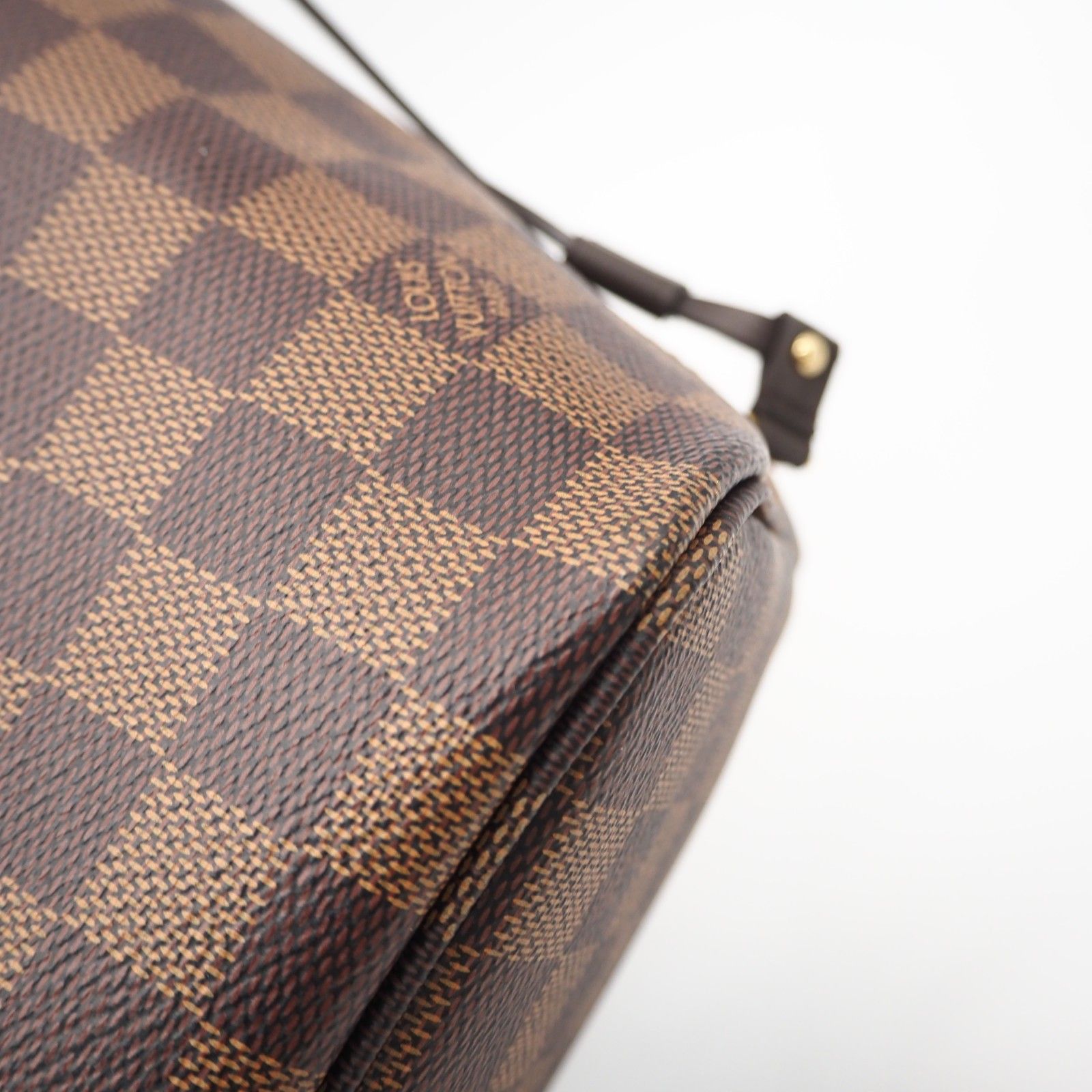 ★3日以内返品可★ 極美品 LOUIS VUITTON ルイ・ヴィトン ダミエ ネヴァーフルMM N41358 ハンドバッグ ブラウン ベージュ コーティングキャンバス レザー レディース