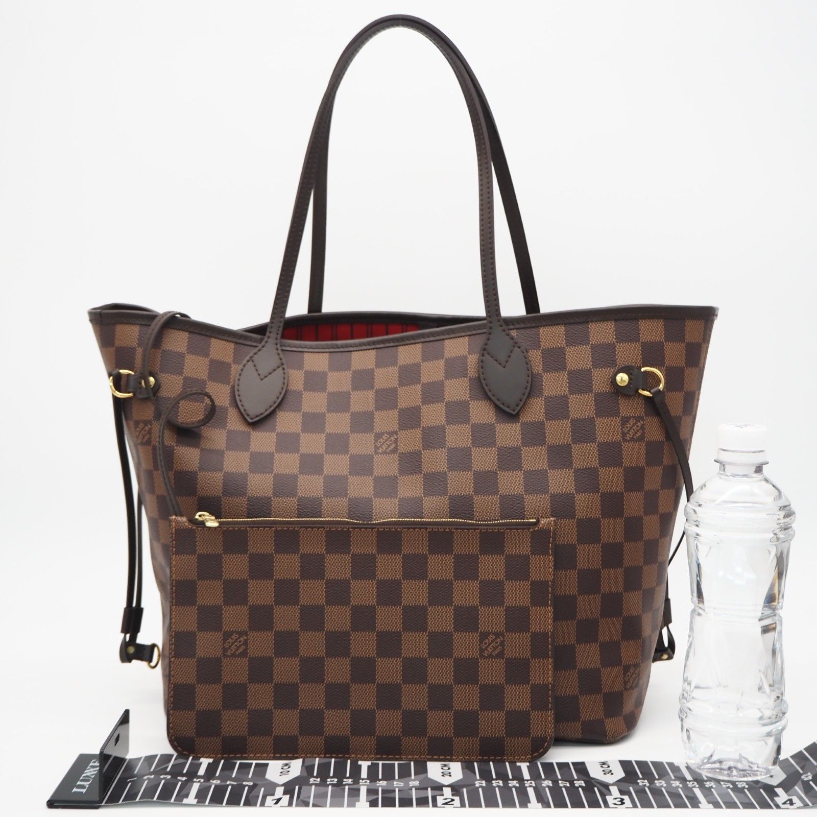★3日以内返品可★ 極美品 LOUIS VUITTON ルイ・ヴィトン ダミエ ネヴァーフルMM N41358 ハンドバッグ ブラウン ベージュ コーティングキャンバス レザー レディース