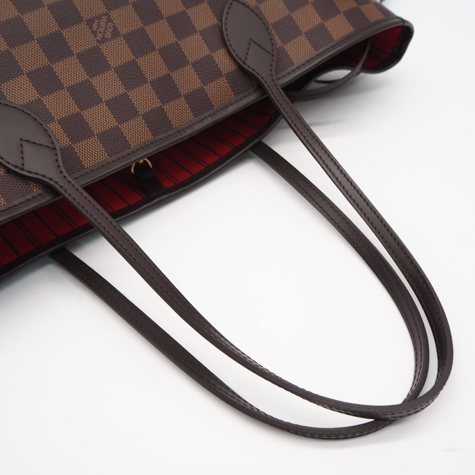 ★3日以内返品可★ 極美品 LOUIS VUITTON ルイ・ヴィトン ダミエ ネヴァーフルMM N41358 ハンドバッグ ブラウン ベージュ コーティングキャンバス レザー レディース
