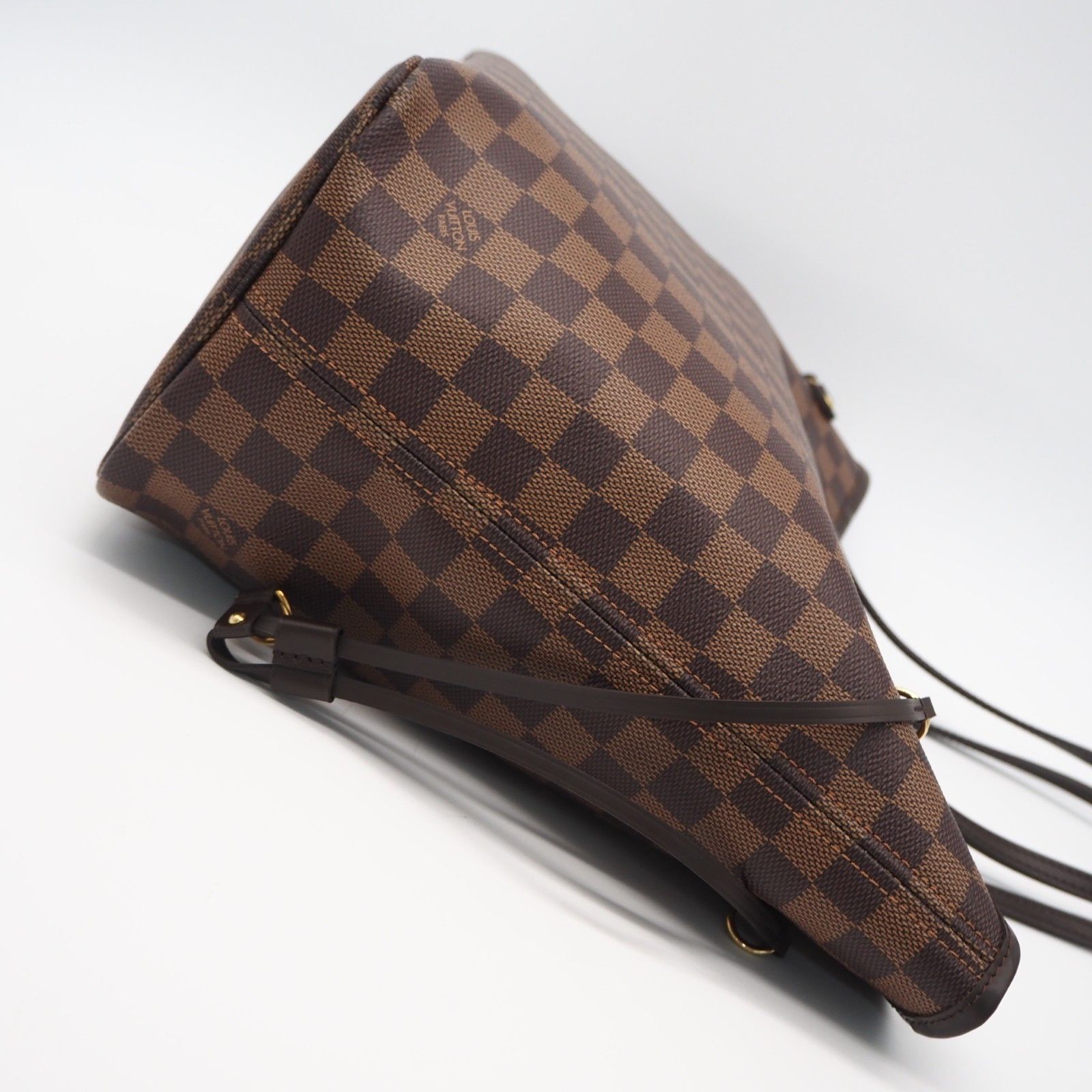 ★3日以内返品可★ 極美品 LOUIS VUITTON ルイ・ヴィトン ダミエ ネヴァーフルMM N41358 ハンドバッグ ブラウン ベージュ コーティングキャンバス レザー レディース
