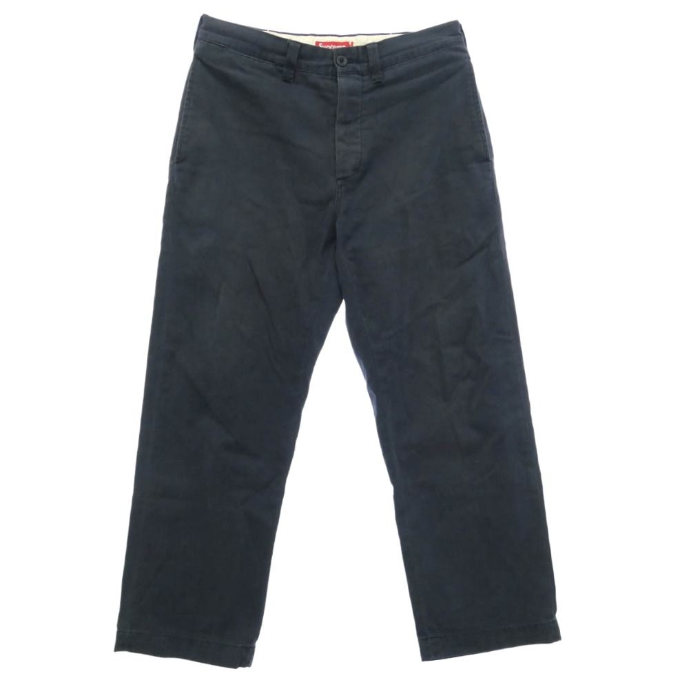 Supreme シュプリーム 25SS SUP-SS25-WEEK14-007 Chino Pant Navy ワッペン ロゴ チノ パンツ ネイビー系 30【中古】