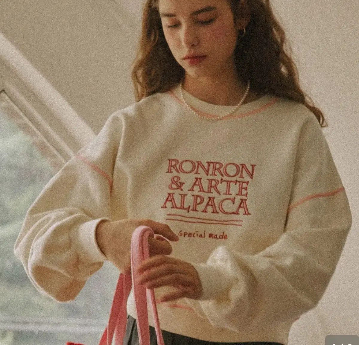 (クローゼット在庫整理) RONRON スウェット クリーム
