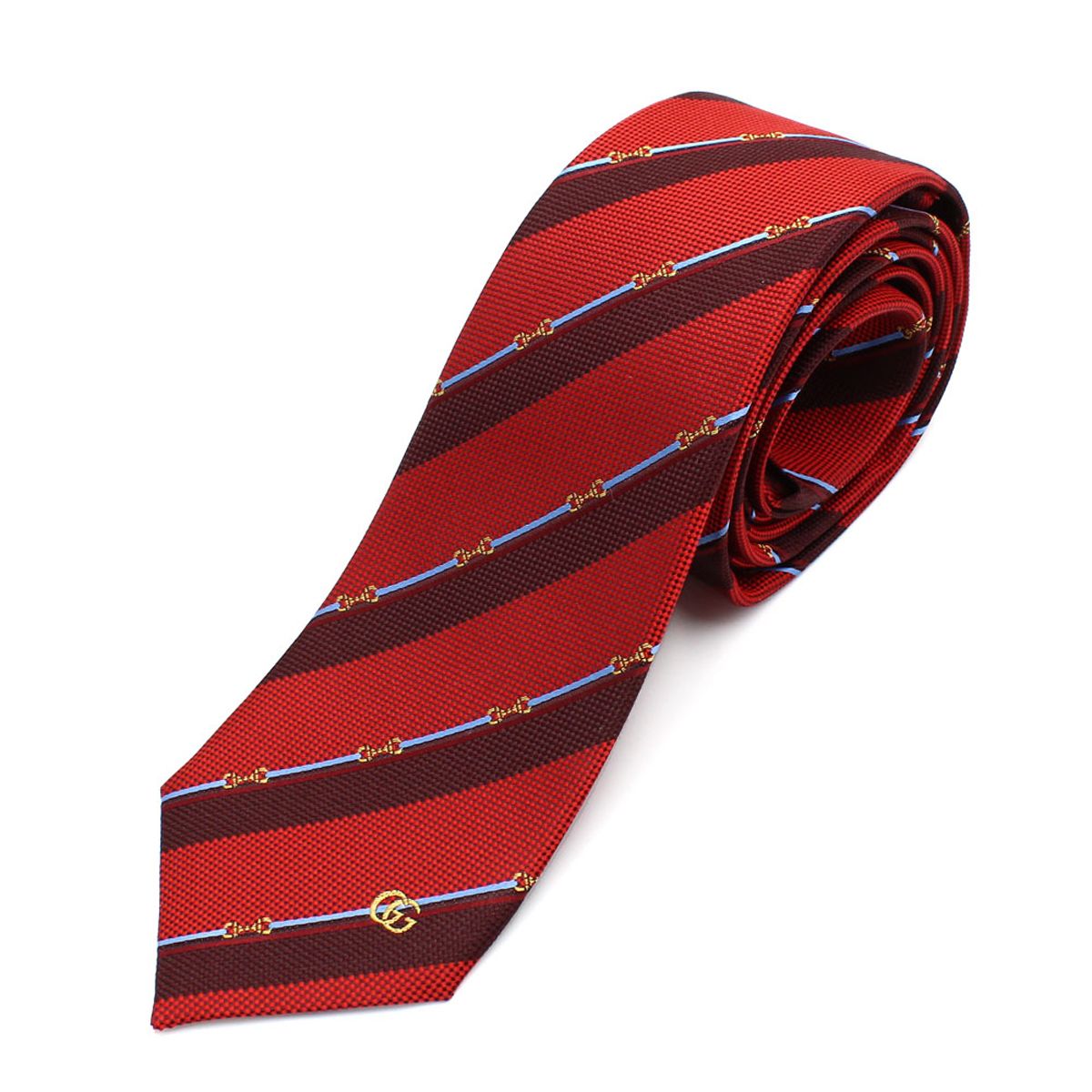 グッチ GUCCI ネクタイ TIE ホースビット シルクジャカード 765041-4EABA-6469 メンズ レッド系
