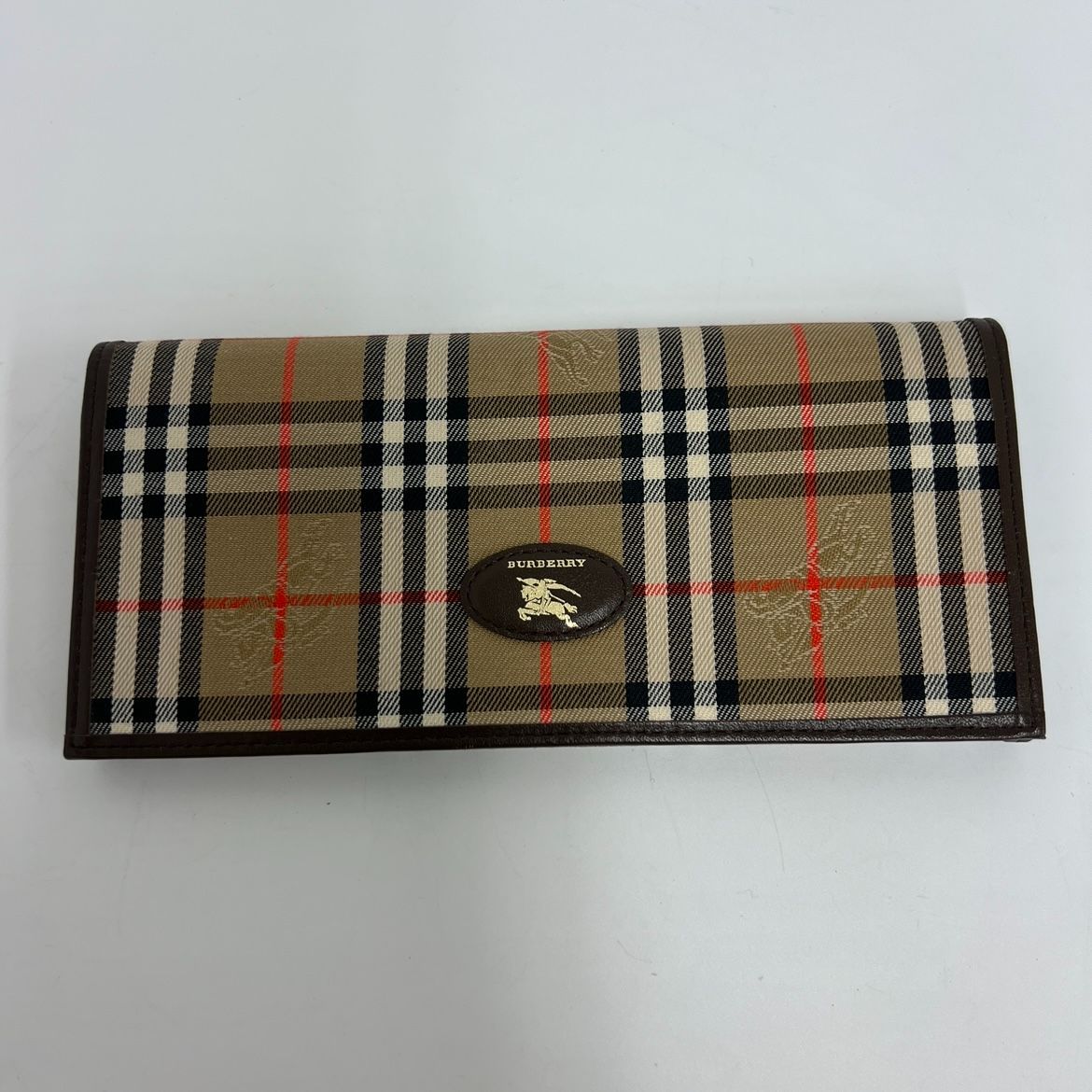 【定番】 BURBERRY バーバリー ノバチェック 長財布 PVC レザー ブラウン レディース 26080504 7,840円