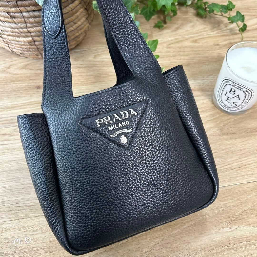 PRADAプラダ　リエゾンミニレザーハンドバッグ　1BA349　ヴィッテロダイノ