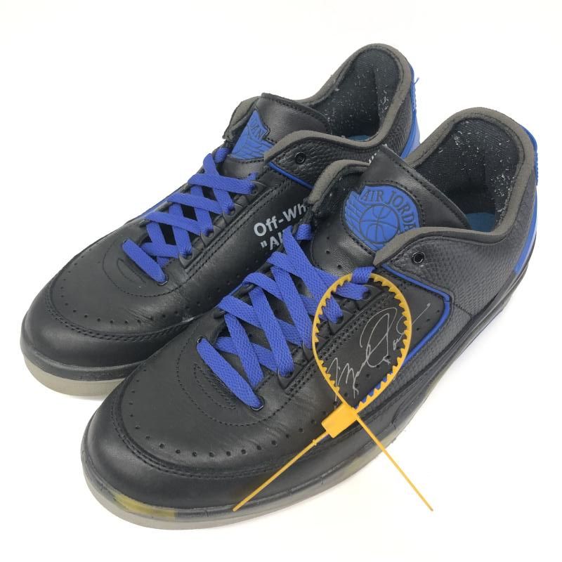 【中古】NIKE AIR JORDAN 2 Low × Off-White Black and Varsity Royal 29cm DJ4375-004 ナイキ エアジョーダン[66]