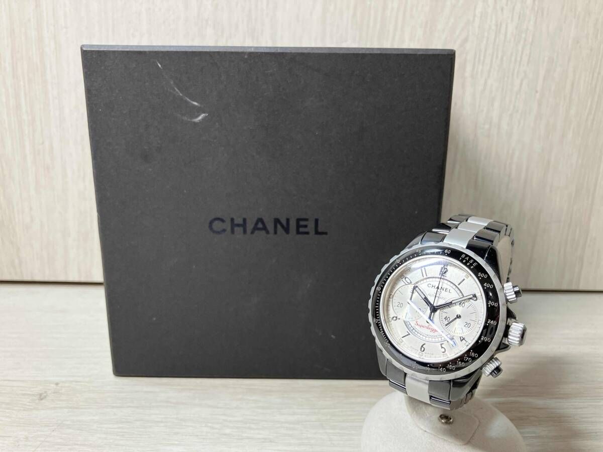 【箱・取説付き】 CHANEL シャネル J12 スーパーレッジェーラ 自動巻 シルバー文字盤 ブランド腕時計 167,640円