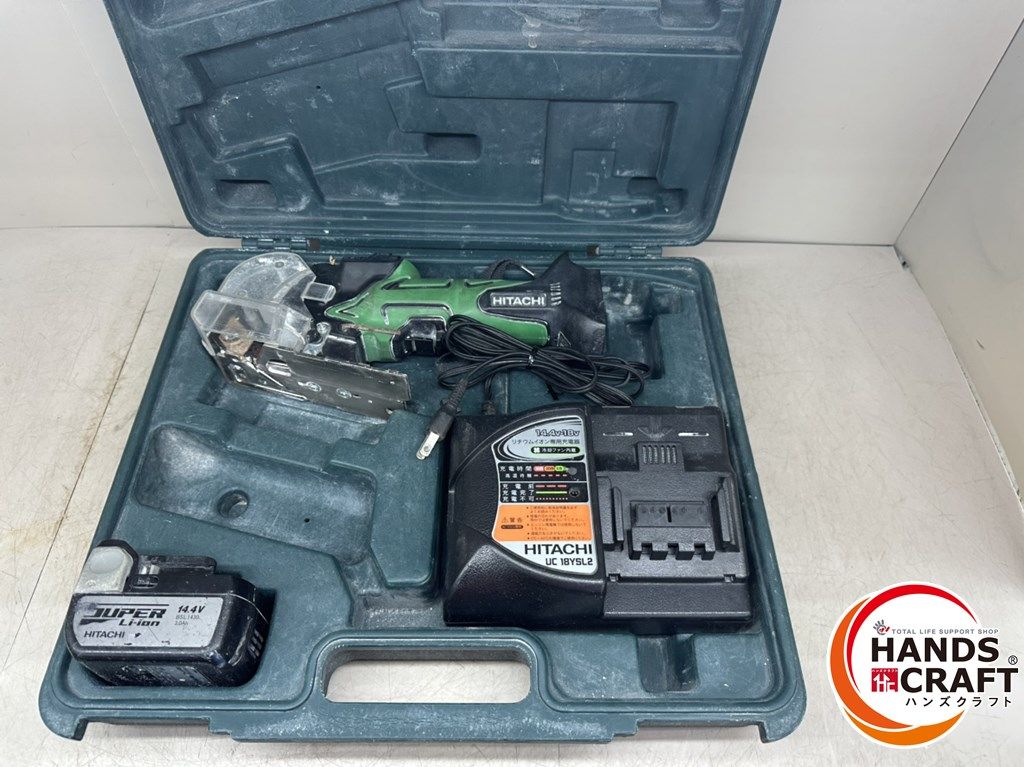 ♪ 日立 CK14DSL 14.4V ナイフカッター 3Ahバッテリー×1 充電器 ケース付き【中古】