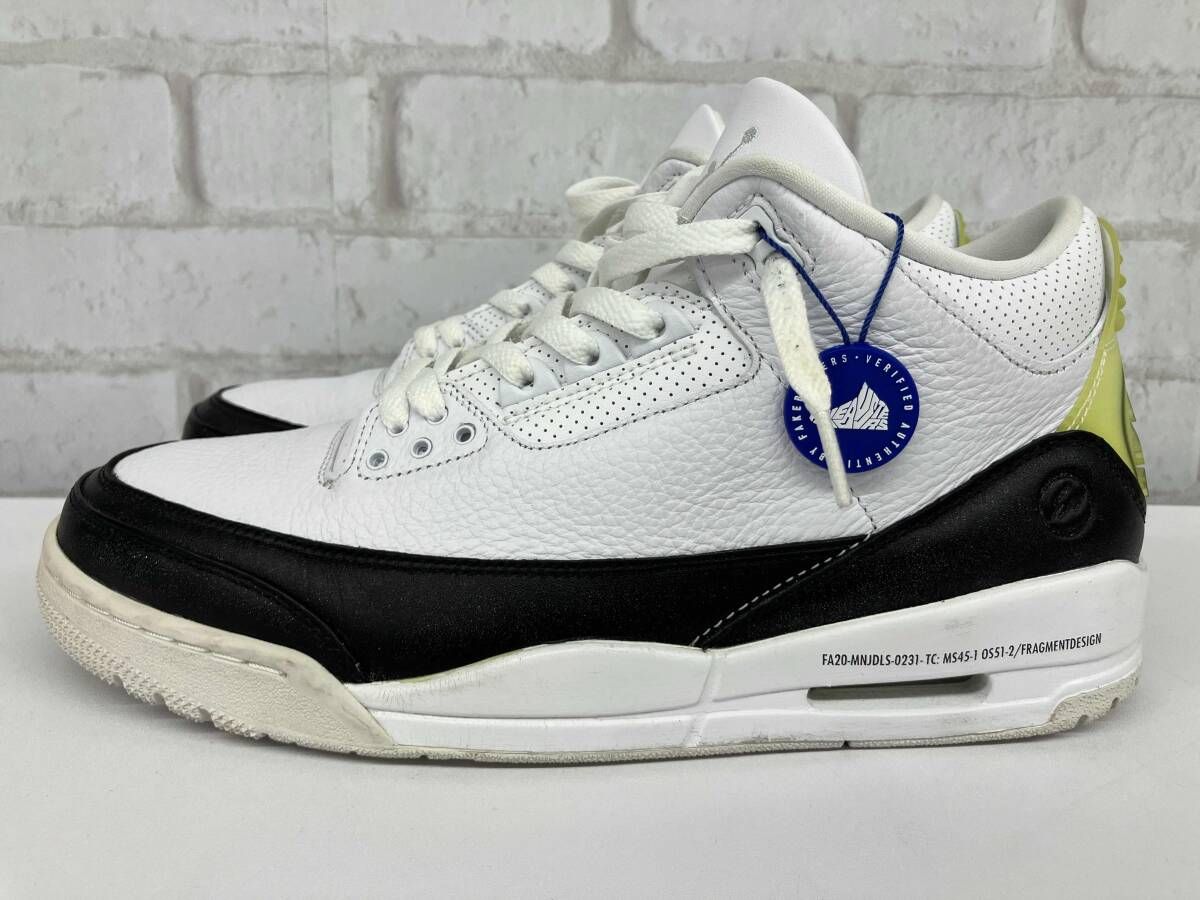 【鑑定済み】NIKE AIR JORDAN 3 RETRO SP × FRAGMENT スニーカー ナイキ エアジョーダン3 レトロ フラグメント DA3595-100 size29㎝ 21,805円
