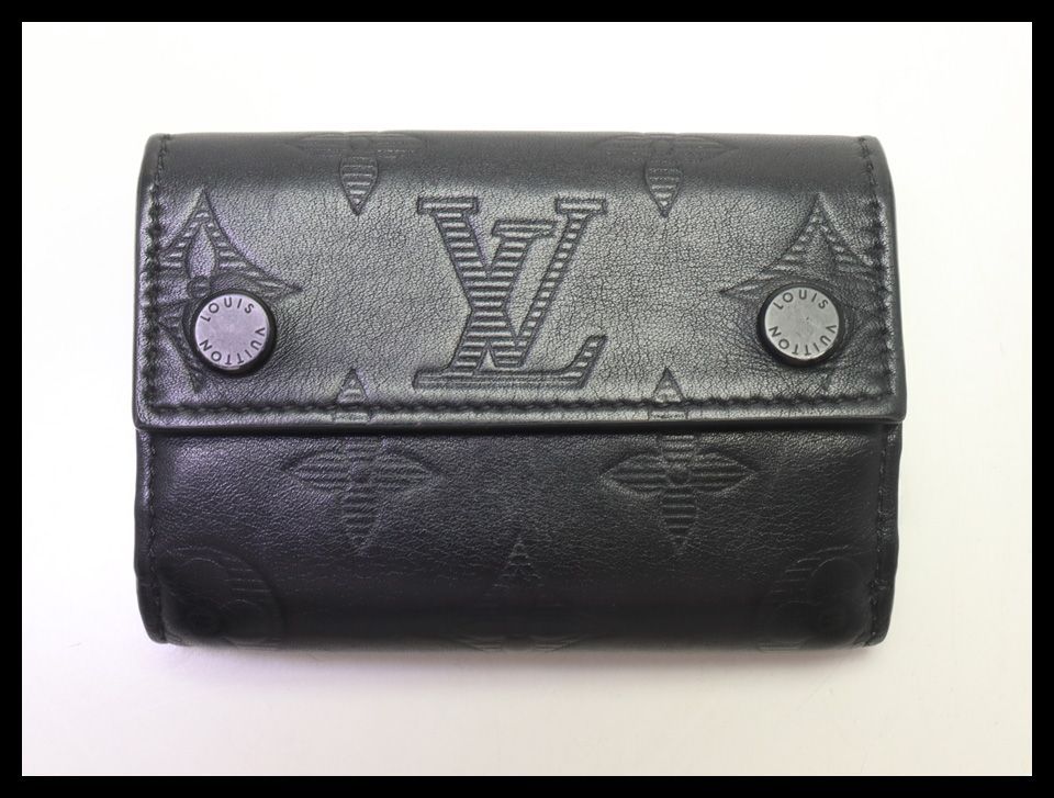 ■ルイヴィトン　モノグラム・シャドウ　ディスカバリー・コンパクトウォレット　三つ折り財布　LOUIS VUITTON■0807ph182-7D