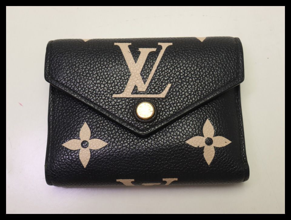 ■ルイヴィトン　モノグラム・アンプラント　バイカラー　ポルトフォイユ・ヴィクトリーヌ　三つ折り財布　LOUIS VUITTON■0807ph588071
