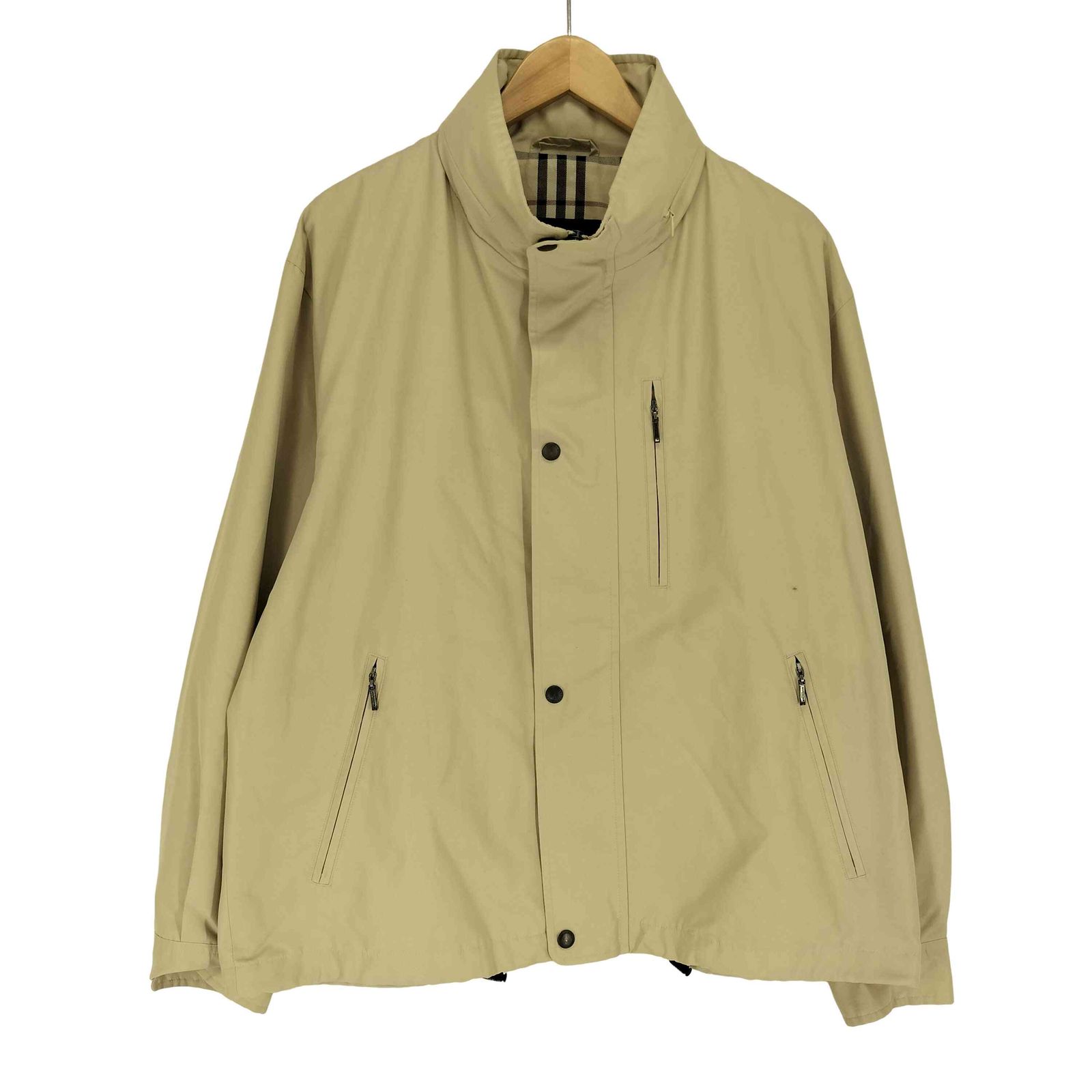 バーバリーロンドン BURBERRY LONDON 裏地ノヴァチェック 裾ドローコード スウィングトップ メンズ  LL