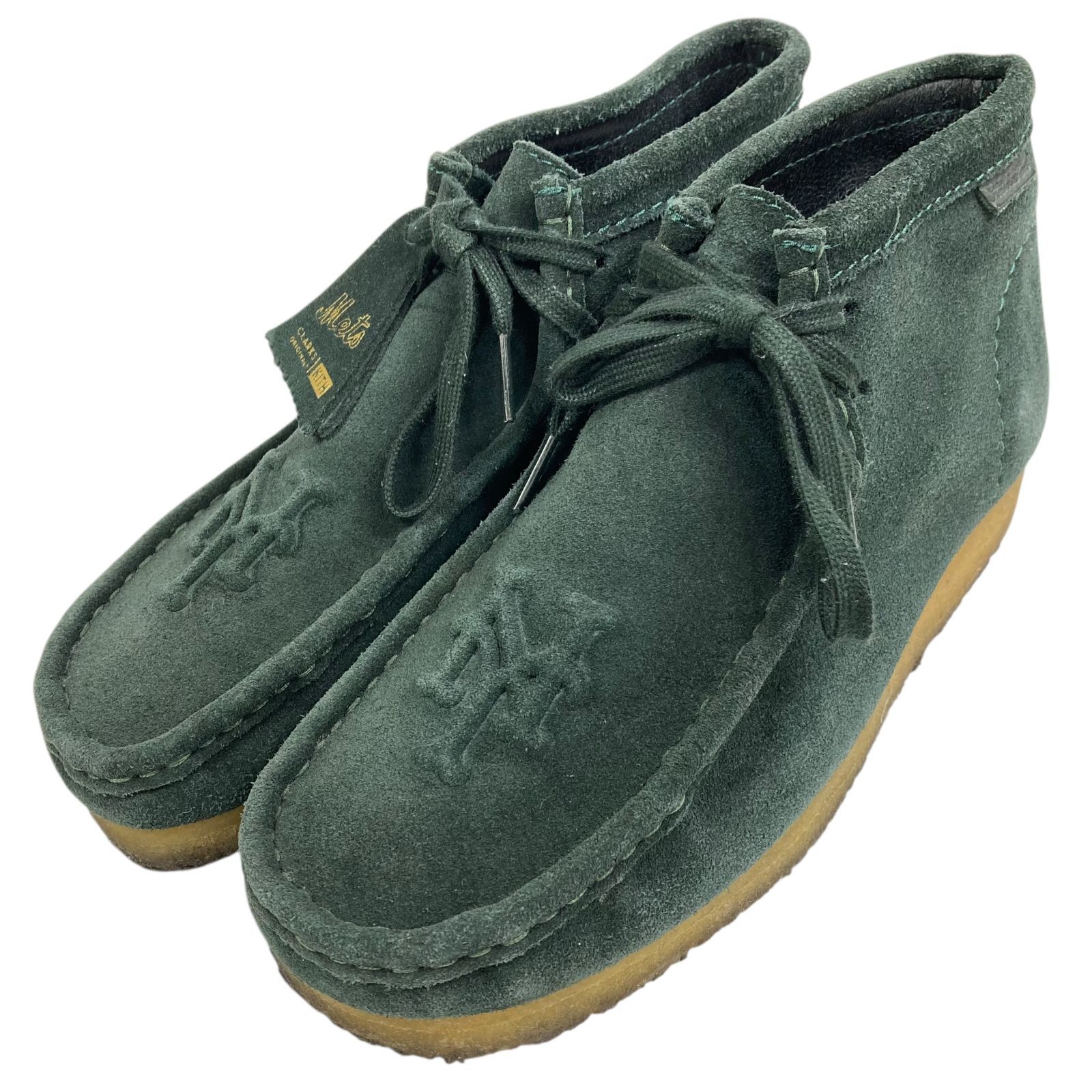 【クラークス キス ニューヨークヤンキース】本物 CLARKS KITH NY 靴 26cm ワラビー スニーカー カジュアルシューズ スエード メンズ US 8M 9,230円