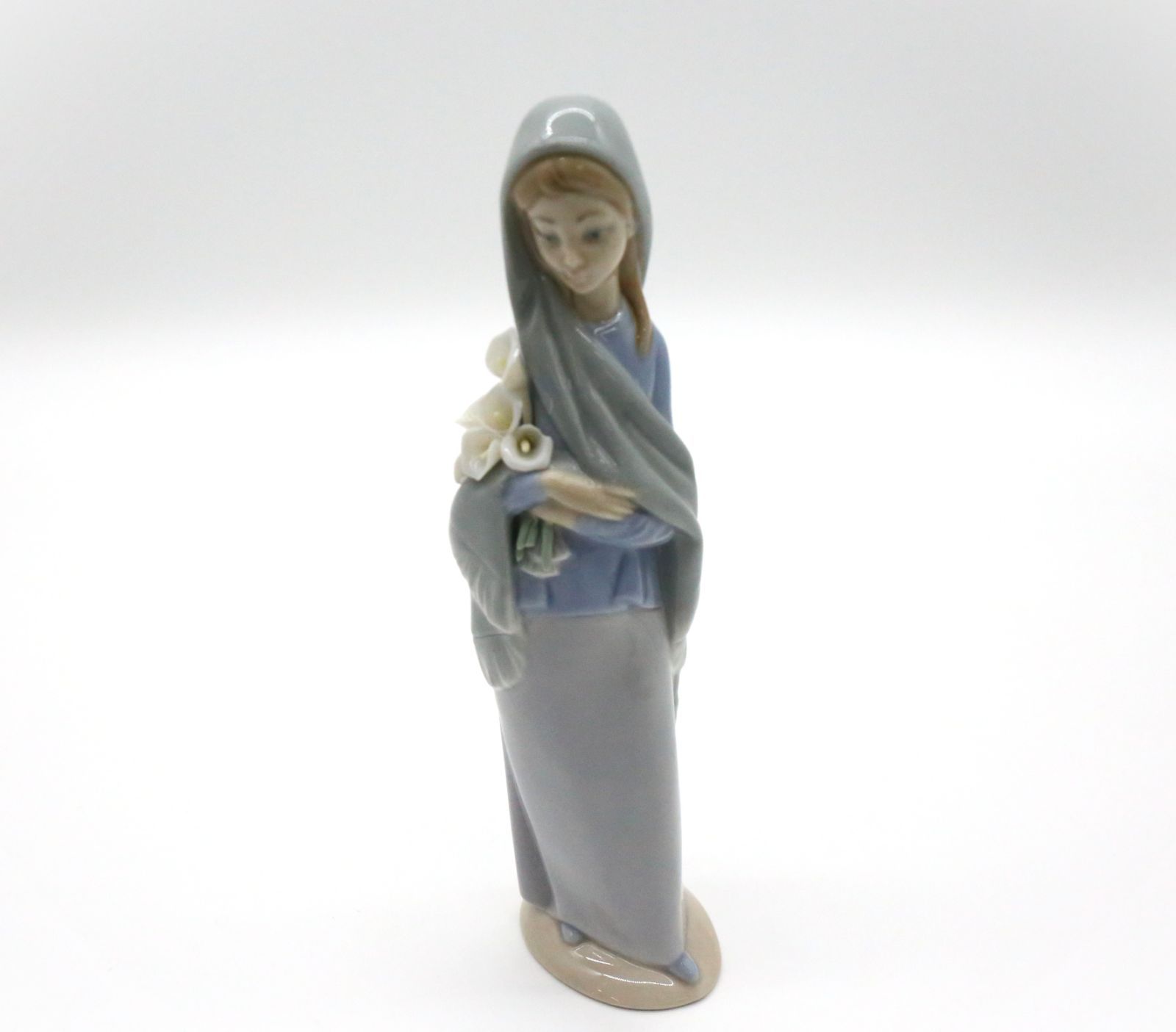 【中古品】Lladro リヤドロ #4650 オランダカイウを持つ少女 フィギュリン 陶器人形
