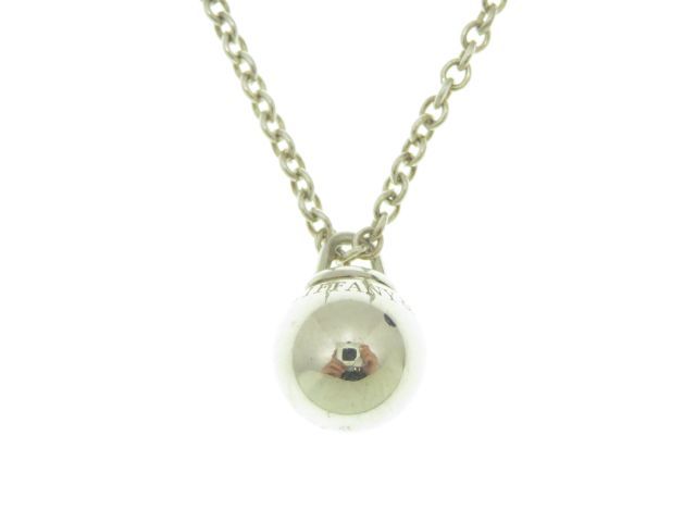 TIFFANY&Co. Tiffany Hardware Ball NC/SV/3.6g Necklace Silver SV Silver AG 925 Engraved Ladies [Used] [431]