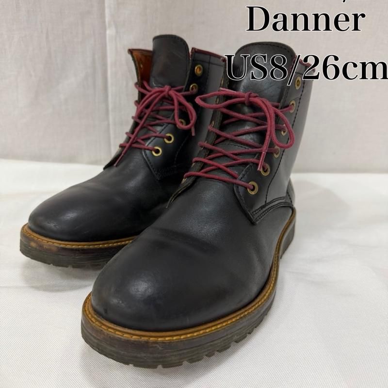 ダナー D0020 レースアップ レザーブーツ プレーントゥ black US8/26cm メンズ US：8 ISItems【USED】【古着】【中古】50165819