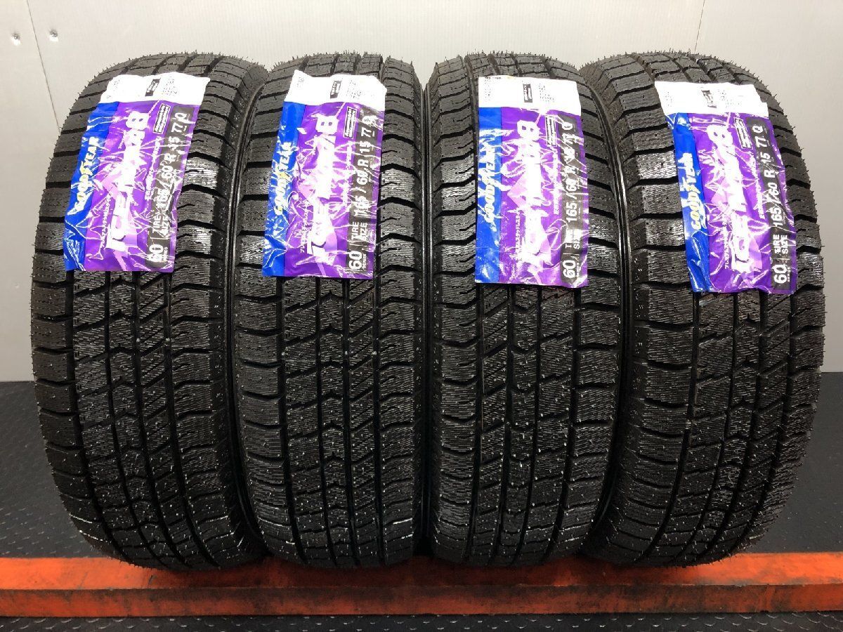 【新品】GOODYEAR ICENAVI8 165/60R15 77Q 15インチ スタッドレス 4本 22年製 ハスラー デリカD:2 デリカミニ ソリオ 等　(STO175) 29,640円