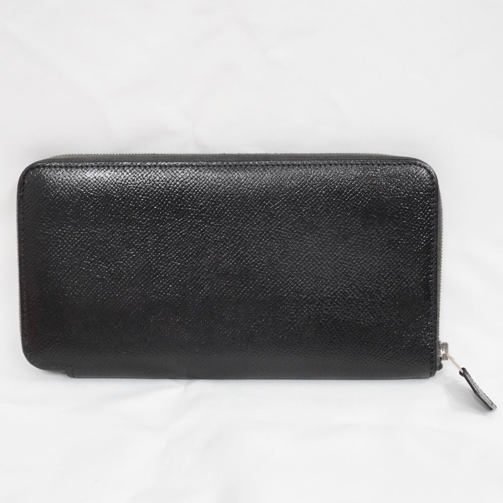 Ts811371 エルメス 長財布 アザップロング シルクイン X刻印 エプソン ブラック レディース HERMES 中古