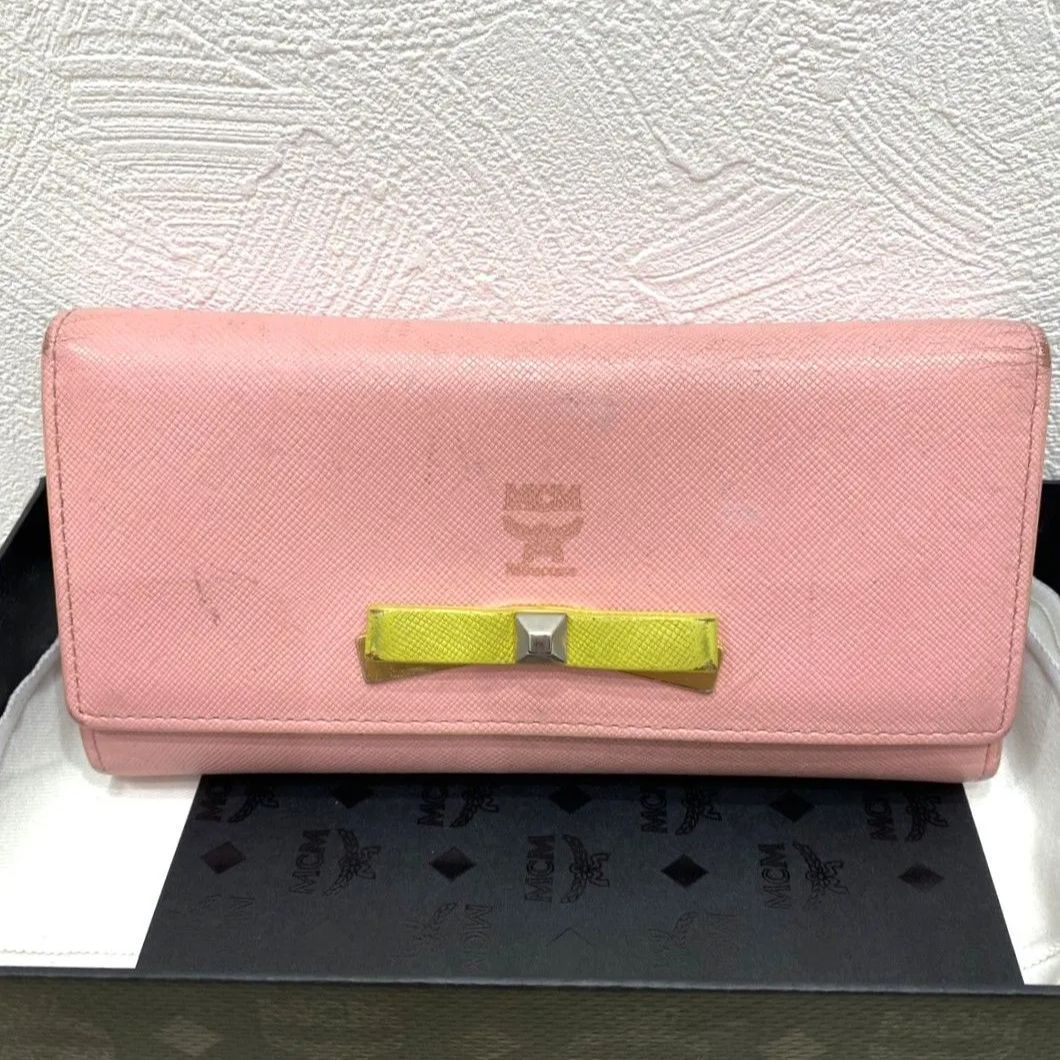 レディース MCM 長財布 ピンク リボン