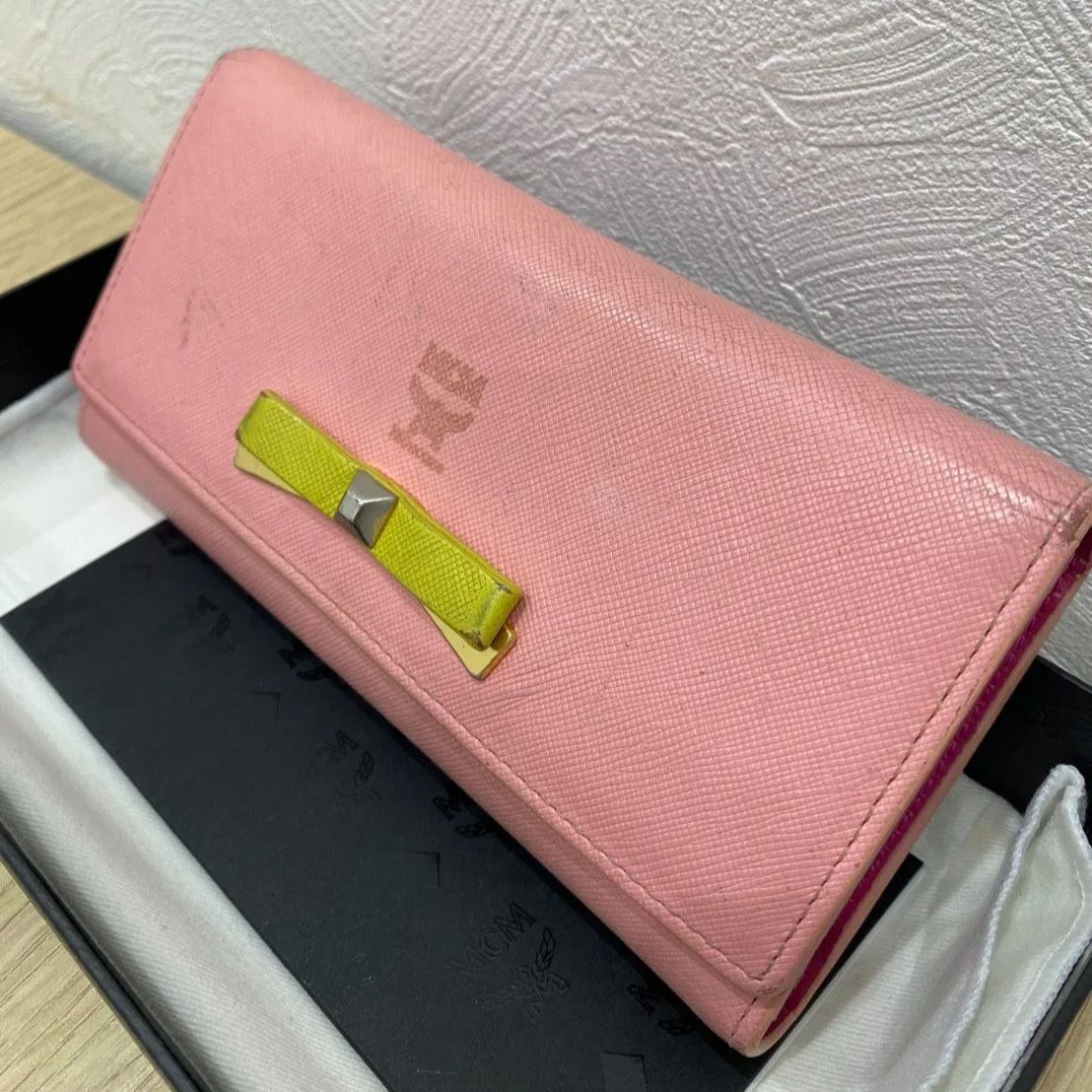 レディース MCM 長財布 ピンク リボン