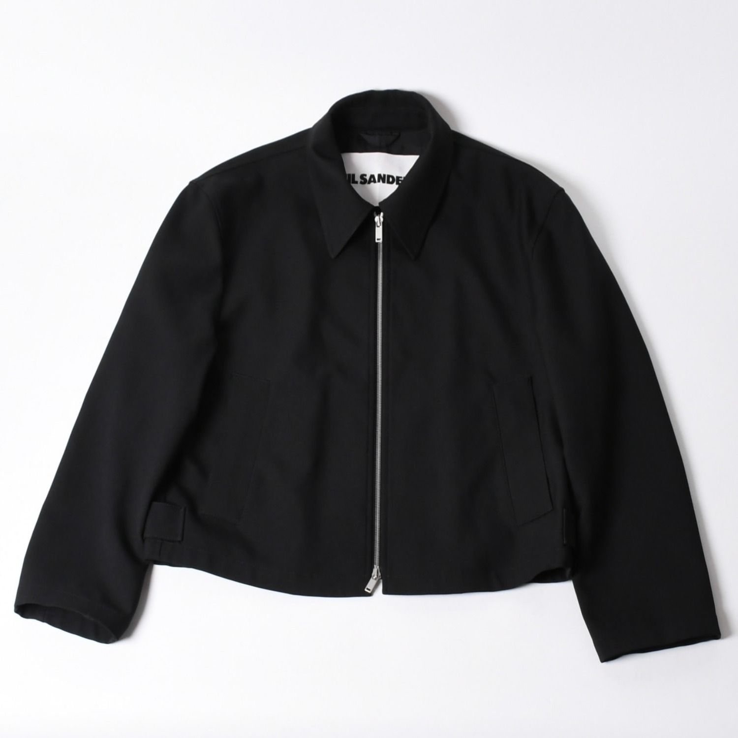 極美品 JIL SANDER ジルサンダー ポリエステル ジャケット J22SW0094 ポリエステル ビスコース シルバー金具 サイズ46 中古 4a006351