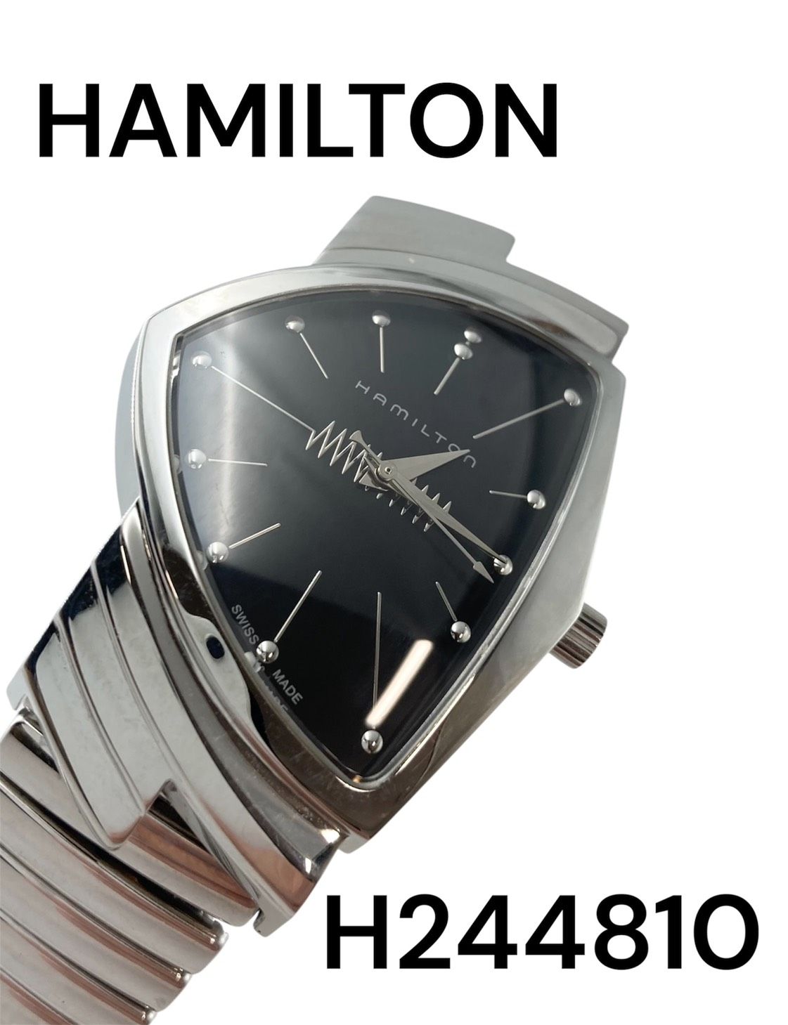 HAMILTON　H244810　ハミルトン　ベンチュラ　クォーツ　ブラック文字盤 49,800円