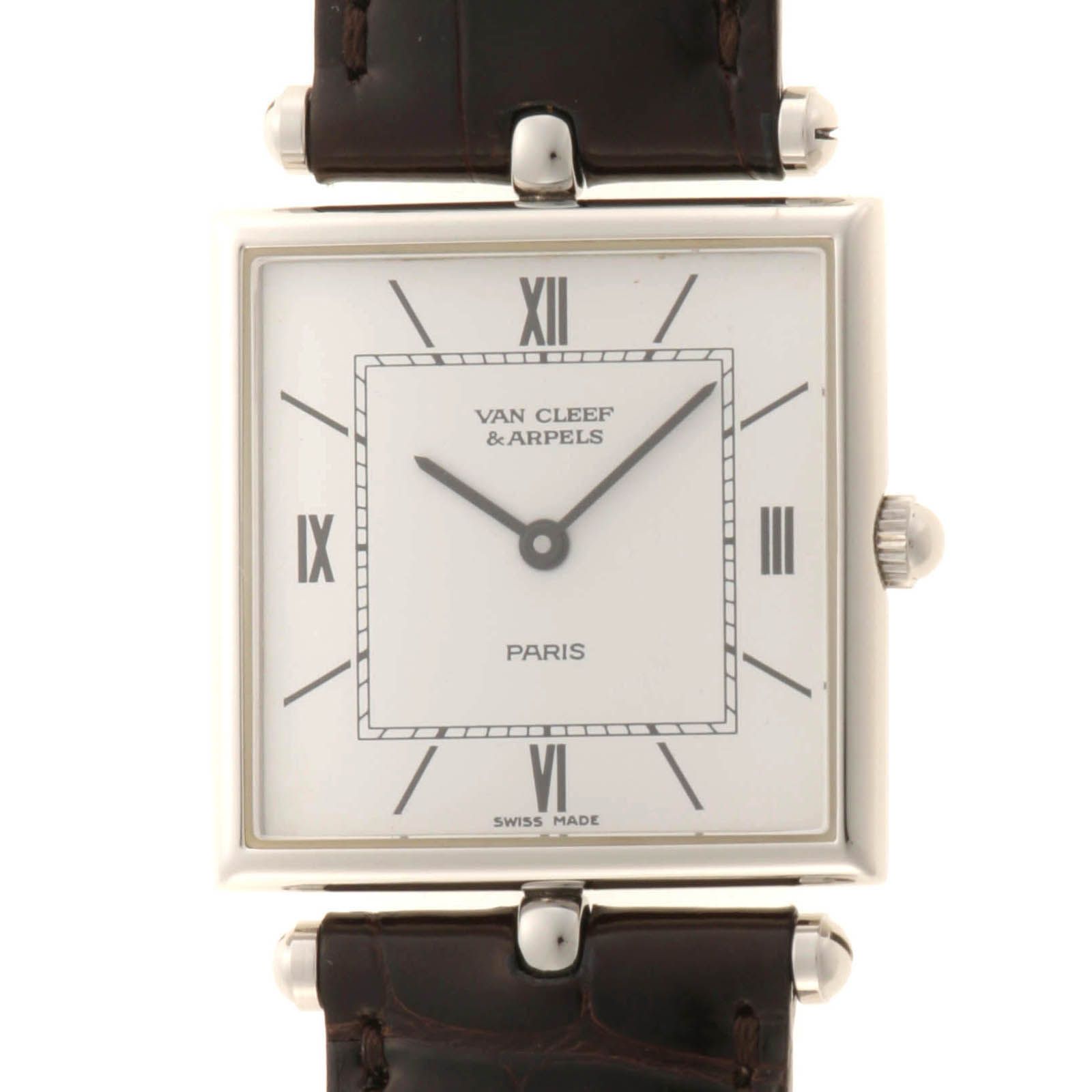 Van Cleef & Arpels Classic 053142 Stainless Steel/Genuine Leather White Dial Quartz Ladies Watch 207 [Used] 2148104144263