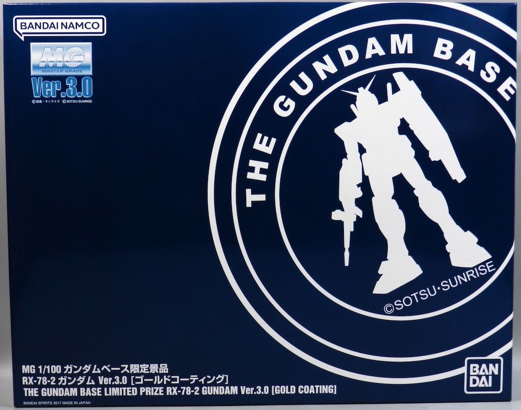 BANDAI SPIRITS MG/1/100/ Gundam Base Limited Bandai Namco Edition RX-78-2 Gundam Ver.3.0 Gold Coating 15+ Notation