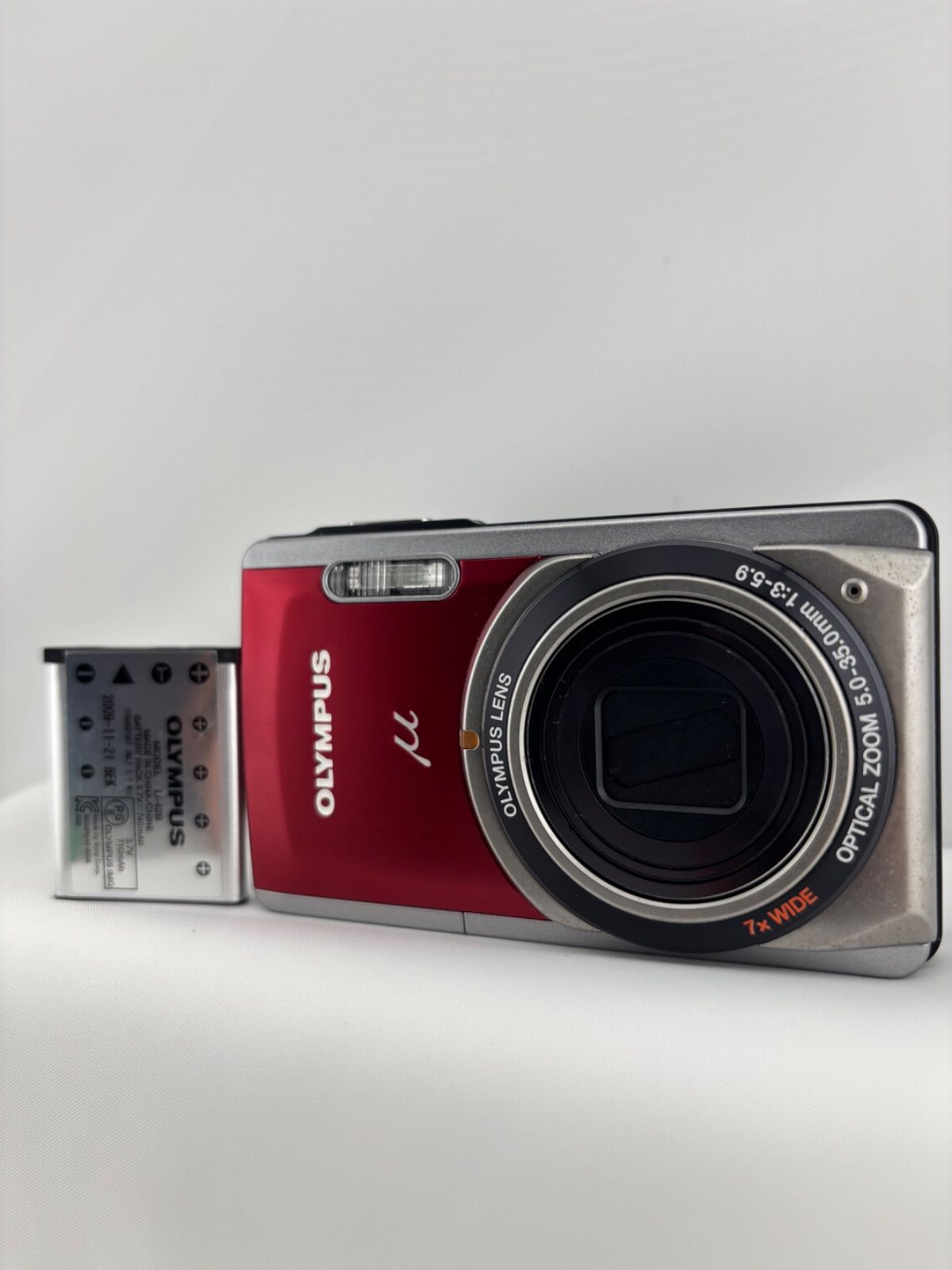 1106 [Good Condition, Operation Confirmed] OLYMPUS μ-7020 Red Olympus Mu