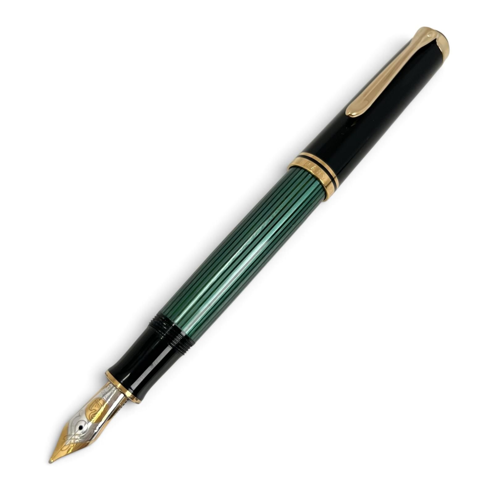 PERIKAN Pelican Sobelane M800 Fountain Pen Acrylic/K18 Gold Green Mens [Used] [Free Shipping]