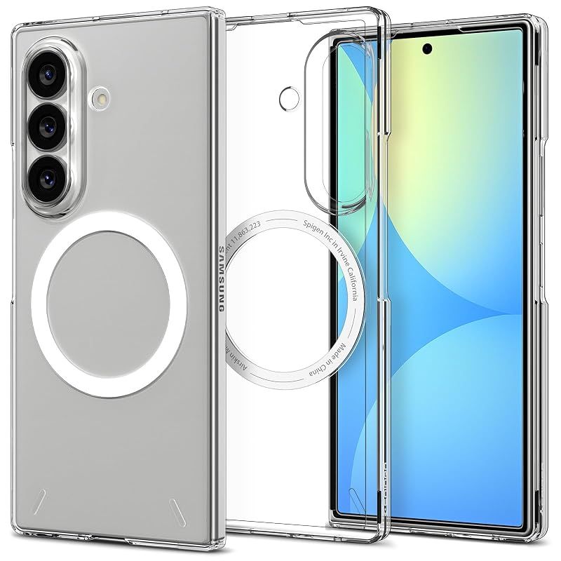 【新品】 Spigen 【Samsung 公式認定】 Galaxy Z Fold8 ultra ケース エアスキン・マグフィット (クリア・ホワイト) 6,306円