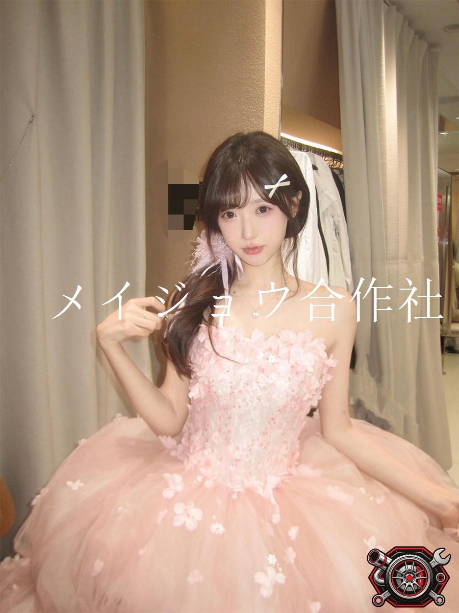パーティードレス ロングドレス ビスチェ バックリボン ピンク 成人式 結婚式 二次会 披露宴 ゲスト ウエストマーク タイトシルエット 上品 華やか エレガント フェミニン 可憐 おしゃれ｜ウェディングドレス