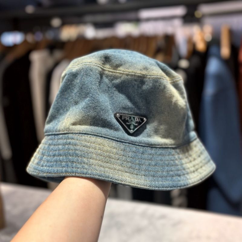 PRADA ﾃﾞﾆﾑﾊﾞｹｯﾄﾊｯﾄ L